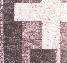Tropfen-Gitter und Swastika, Detail; Malerei (Akryl) von T. Sora